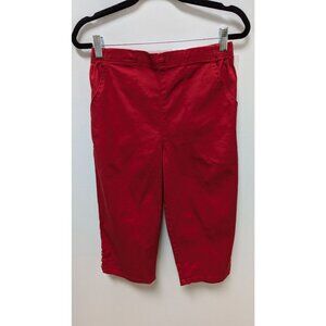 Croft & Barrow Red Mid-Rise Pull-On Skimmer Pants